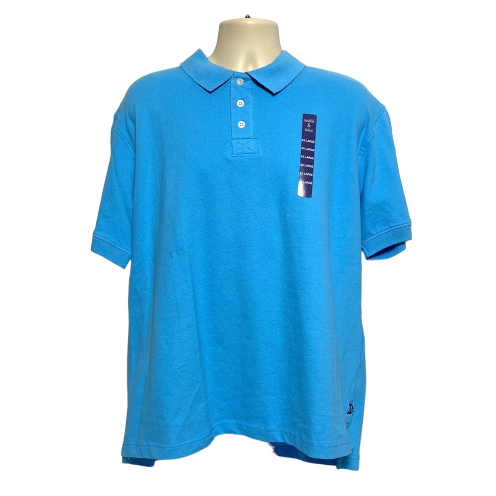 NWT Tackle & Tides Blue Short Sleeve Polo Shirt XL